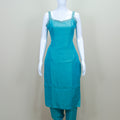 Aqua Blue Silk Salwar Suit Set with Dupatta Elegant Party Wear