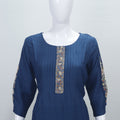 Stylish Navy Blue Kurta Set with Gold Embroidery Ethnic Wear