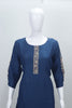 Stylish Navy Blue Kurta Set with Gold Embroidery Ethnic Wear