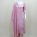 Dusty Pink Kurta Set with White Silk Blend Salwar Suit