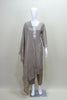Taupe Embroidered Kurta Set with Dupatta Pants Party Wear