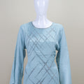 Sky Blue Embroidered Kurta Set with Dupatta Party Wear
