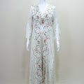 Ivory White Long Anarkali Kurta with Multicolor Ethnic Wear