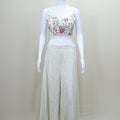 Ivory White Long Anarkali Kurta with Multicolor Ethnic Wear