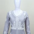 Grey Anarkali Gown with Dupatta Designer Party Wear Ethnic Dress