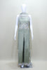 Designer Olive Green Party Wear Gown Sleeveless Floor Length Ethnic Dress