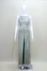 Designer Olive Green Party Wear Gown Sleeveless Floor Length Ethnic Dress