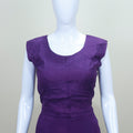 Purple Kaftan Dress Ethnic Party Wear Maxi Gown with Beaded Belt