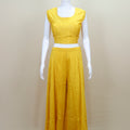 Yellow Palazzo Set Ethnic Party Wear Kurta Jacket with Long Pants