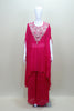 Pink Kaftan Dress Ethnic Party Wear Maxi Gown with Designer Neckline