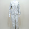 Silver Sharara Set Ethnic Party Wear Jacket Style Suit