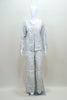 Silver Sharara Set Ethnic Party Wear Jacket Style Suit