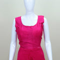 Pink Palazzo Set Ethnic Party Wear Kurta Jacket with Wide Leg Pants