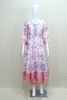 Floral Print Anarkali Suit with Pink Banarasi Dupatta