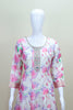 Floral Print Anarkali Suit with Pink Banarasi Dupatta