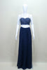 Navy Blue Designer Crop Top with Jacket Party wear