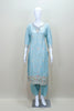 Sky Blue Embroidered Silk Salwar Suit with Dupatta