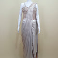 Elegant Silver Designer Saree Blouse Party Wear 