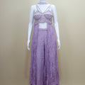 Stylish Lavender Crop Top with Palazzo Set Designer Indo Western Outfit