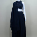 Black Crop Top with Palazzo Dupatta Designer Party Wear Indo Western Set