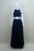 Black Crop Top with Palazzo Dupatta Designer Party Wear Indo Western Set