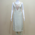 Elegant White Silk Kurta Set with Red Bandhani Dupatta