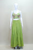 Green Crop Top Palazzo Set with Cape Jacket Designer Party Wear