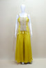 Designer Yellow Crop Top with Palazzo Pants Tassel Detailing