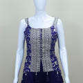 Designer Purple Gown with Dupatta Traditional Indian Outfit