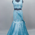 Designer Sky Blue Embroidered Lehenga Choli with Dupatta