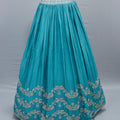 Teal Blue Lehenga Choli with Dupatta Designer Indian Wedding Outfit