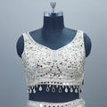 Ivory White Lehenga Choli with Dupatta  Elegant Designer