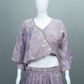 Lavender Crop Top Lehenga Set Modern Party Wear Festive Outfit