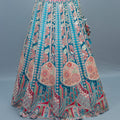 Teal Blue Multi Color Bridal Lehenga Choli with Dupatta