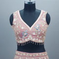 Dusty Pink Lehenga Choli with Dupatta Elegant Party Wear Ensemble