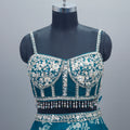 Teal Blue Lehenga Choli with Ombre Dupatta Designer Party Wear