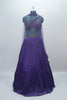 Purple Designer Lehenga Choli with One Shoulder Blouse Dupatta 