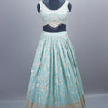 Sea Green Lehenga Choli with Dupatta Designer Party Wear