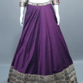 Designer Purple Silk Lehenga Choli Border and Dupatta