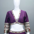Designer Purple Silk Lehenga Choli Border and Dupatta