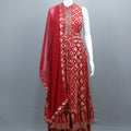 Designer Red Anarkali Suit Dupatta Festive Wear