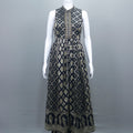 Elegant Black Anarkali Suit Golden Dupatta Party Wear