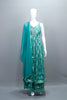 Designer Green Anarkali Suit with Golden Dupatta