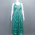 Designer Green Anarkali Suit with Golden Dupatta