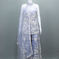 Designer Lavender Sharara Suit with Net Dupatta