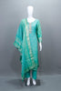 Elegant Green Straight Suit with Banarasi Dupatta Neckline Party Wear
