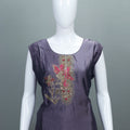Grey Silk Salwar Suit with Dupatta Elegant Party Wear
