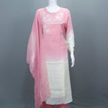 Pink and White Ombre Cotton Salwar Suit Casual Festive Wear