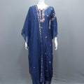 Navy Blue Georgette Kaftan Style Suit Party Wear