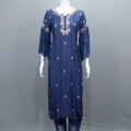 Navy Blue Georgette Kaftan Style Suit Party Wear